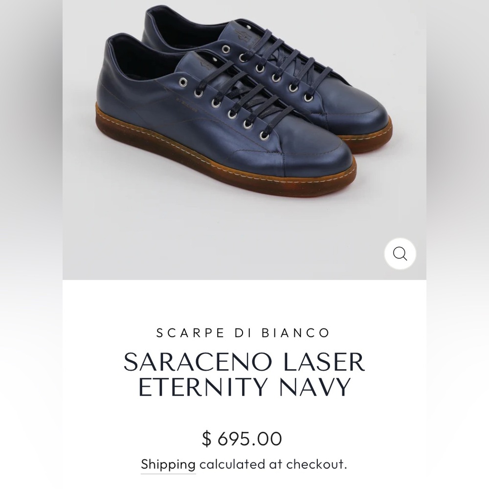 SCARPE DI BIANCO Saraceno Laser Eternity Navy NWT in box